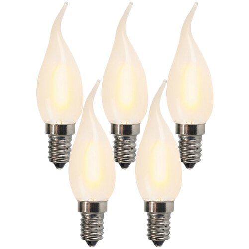 LUEDD Komplet 5 E14 LED motnih svečk BXS35 1W 100 lumnov 2200K Slike