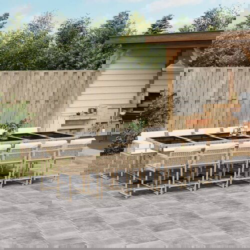 VidaXL 13-dijelni vrtni blagovaonski set od poliratana s jastucima bež Slike