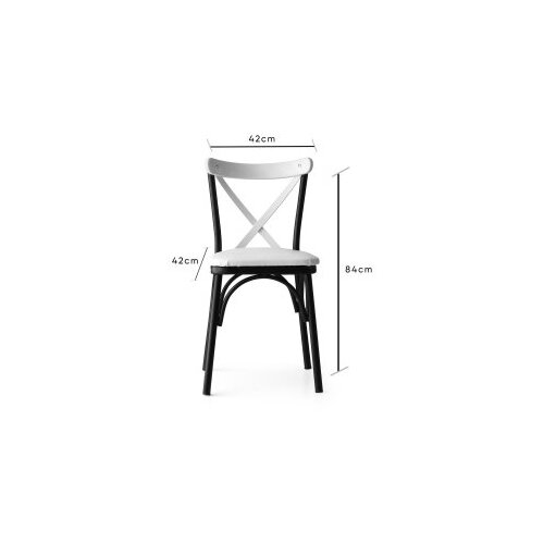  Set od 4 trpezarijske stolice Ecole White Cijene