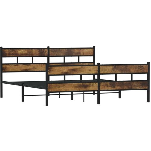 VidaXL metalni okvir kreveta bez madraca boja hrasta 180x200 cm Slike