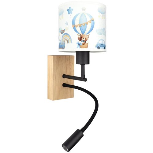  Brilagi-LED Flex. lampa BOBO WOOD 1xE27/25W/230V + LED/3W hrast/crna/bela/plava/meda Slike