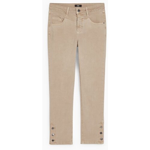 CA ženske teksas farmerke, Slim fit, Krem Slike