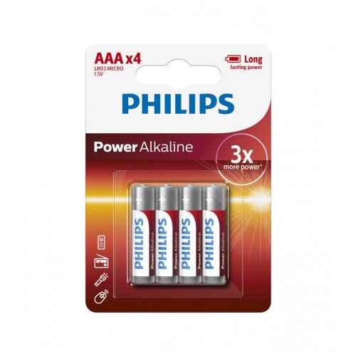 Philips Baterija alkalna AAA LR03 1,5V 4/1 POWER LIFE | Eponuda.ba