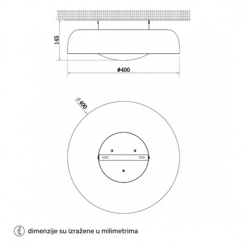 HOME LIGHT solea 76 plafonska svetiljka 20W cct bela Cene
