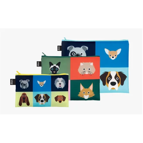 Loqi STEPHEN CHEETHAM - Cats & Dogs Recycled Zip Pockets