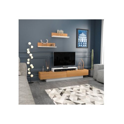 Hanah home TV komoda Lucy Oak-bijela Cene