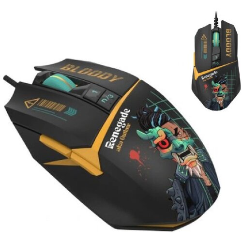 Oblivion gaming oprema A4-W63 MAX RGB Renegade A4Tech Bloody RGB Gejmerski opticki mis, 2000Hz/100-12.000 Dpi, USB 129mm Cene
