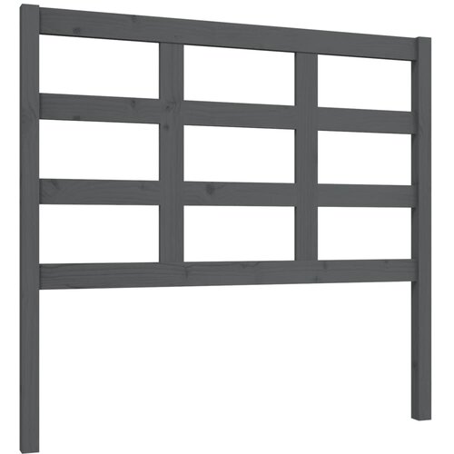 Maison Chic posteljno vzglavje - vzglavna omarica - nočna omarica sivo 105,5x4x100 cm trdna borovina, (21705782) Cene
