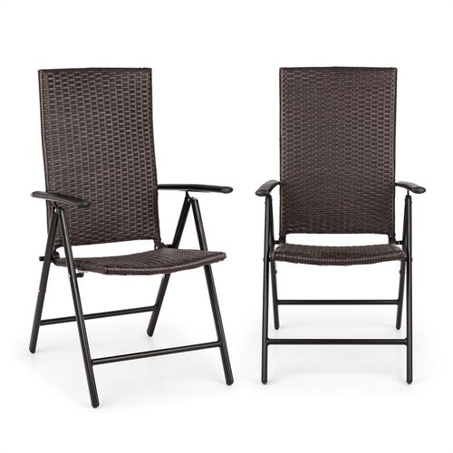 Blumfeldt Estoril, vrtni stol, poliuretan, aluminij, 7 ravni, zložljiv, rjava Cene