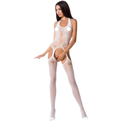 Passion BS059 - remen oko vrata, mrežasti set s rupama (bijeli) - SL Cijene