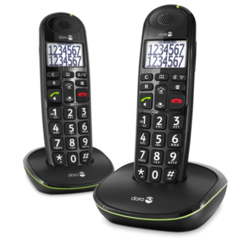 Doro fiksni telefon phone easy 110 2 black wireless, (20576007) Cene