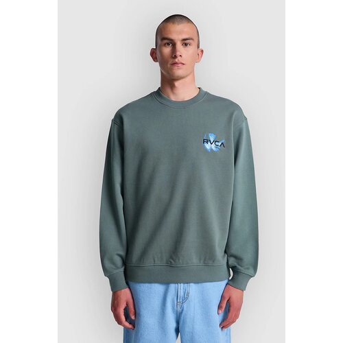 Rvca AF Twin Tulips Crew Pulover sage leaf Slike