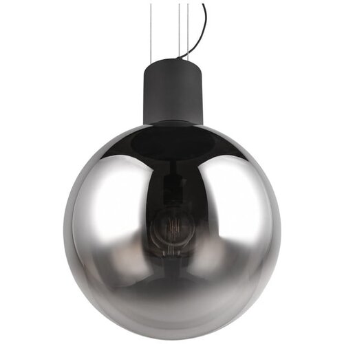 CINQUE Črna LED viseča svetilka s steklenim senčilom &amp;oslash; 50 cm Cipallone &amp;ndash; Slike