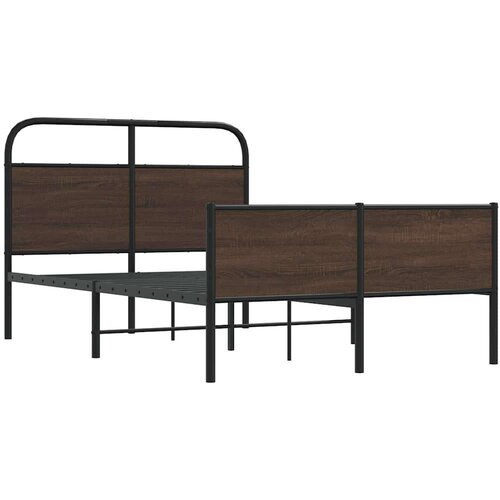 VidaXL okvir kreveta bez madraca smeđa boja hrasta 140x200 cm drveni Slike