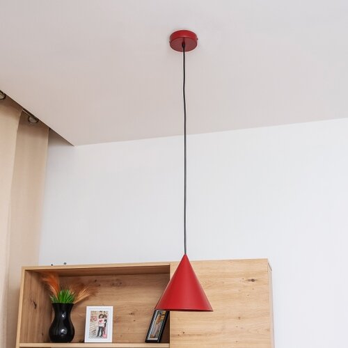  Visilica na sajli ETNA II 1xE27/15W/230V prečnik 18,5 cm crvena Slike