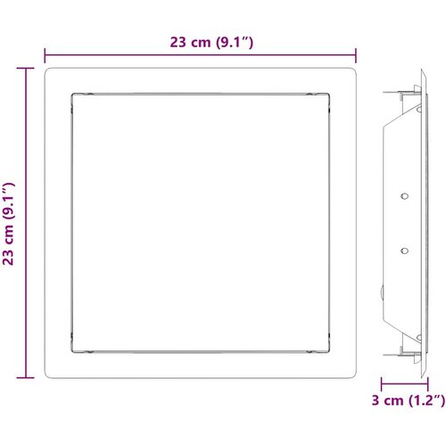  Pristupna ploča 2 pcs Bijelo 23 x 23 x 3 cm Čelik Slike