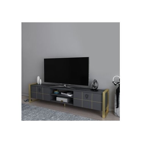 Hanah home tv polica mila anthracite gold Cene