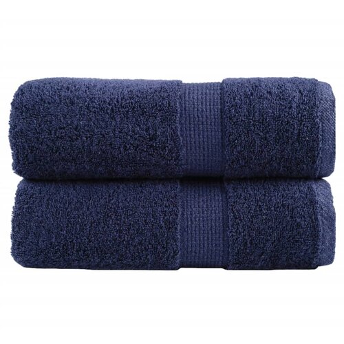 VidaXL Premium ručnici za goste SOLUND 2 kom. tamnoplave boje 30x50 cm 600 g/m&amp;sup2; - Modra 30 x 50 cm 2 Slike