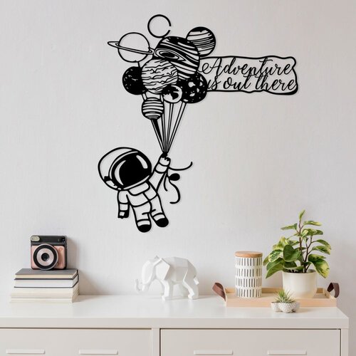 Wallity Zidna dekoracija Astronaut 4, 64 x 70 cm, Crna Cene