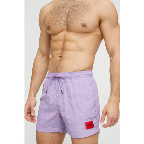 Hugo Kopalne kratke hlače vijolična barva