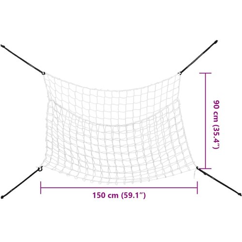  Mreže za sijeno 2 kom pravokutne bijele 150x90 cm PP Slike