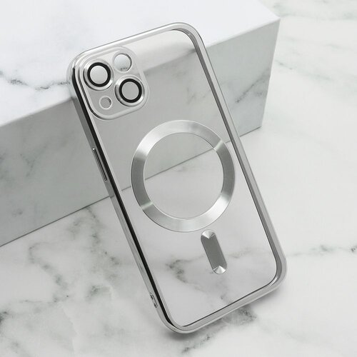  Maska camera protect magsafe za iphone 15/ srebrna Slike