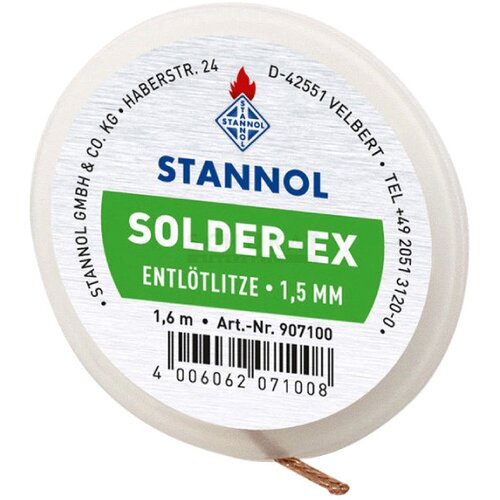  Pletenica za razspajkanje Solder Ex dolžina 1.6 m širina 1.5 mm spajkalno impregnirana, (20429335) Cene