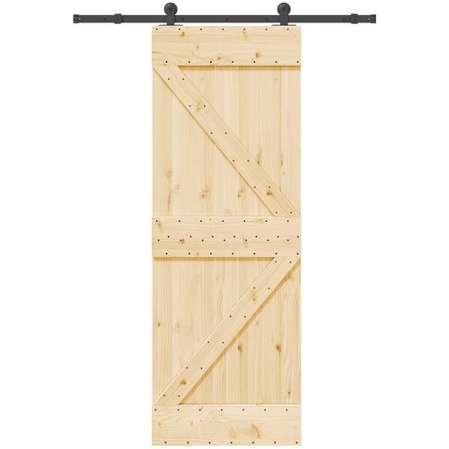 vidaXL Klizna vrata s priborom za montažu 70 x 210 cm masivna borovina Cijene