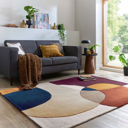 Flair Rugs Vijolična ročno tkana volnena preproga 120x170 cm Glow Purple Multi &amp;ndash; Slike