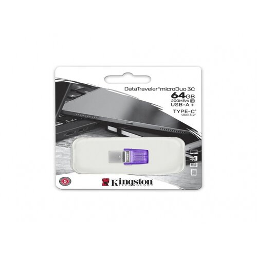 Kingston DT microDuo 3C 64GBUSB Type-A and USB Type-C portUp to 200MB/s read Slike