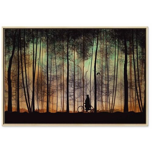  Slika - Walk Before Dark (1 Part) Wide 120x80 U prirodnom drvenom okviru Cene