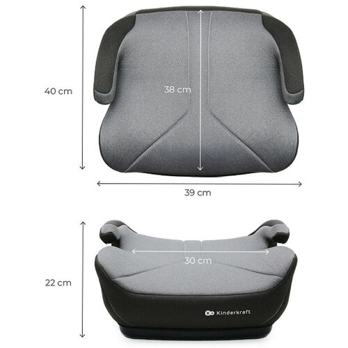 Kinderkraft booster autosjedalica I-BOOST 2 i-Size (125-150 cm), siva Slike