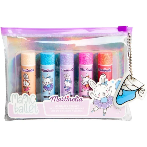 Martinelia Magic Ballet Lip Balm Set set sjajila za usne s etuijem za djecu 5x3,6 g