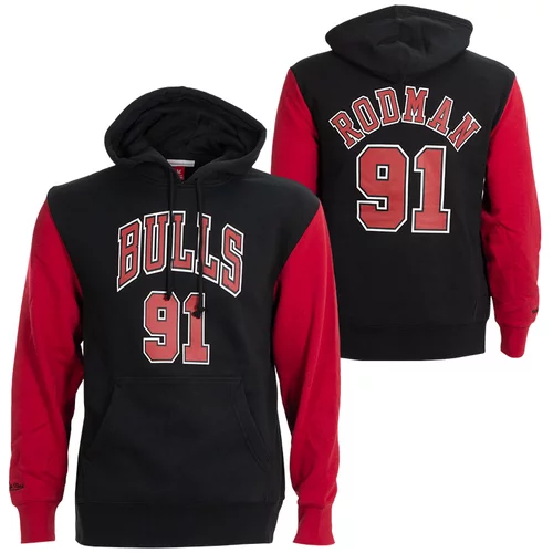 Mitchell And Ness Dennis Rodman 91 Chicago Bulls 1996 Fashion Fleece pulover sa kapuljačom