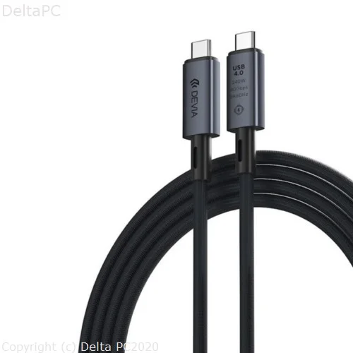 DEVIA cable Extreme EC641 PD USB-C - USB-C 4.0 1,0 m 240W black 8K 60Hz