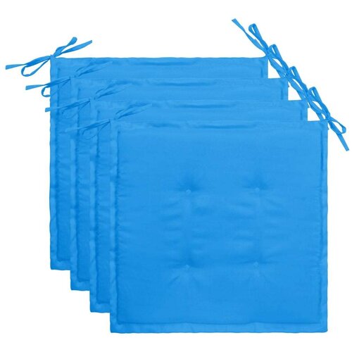 VidaXL Blazine za vrtne stole 4 kosi modre 40x40x3 cm Slike