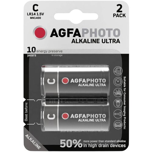 Agfaphoto Ultra LR14 baby (c) baterija alkalno-manganov 1.5 V 2 kos, (20641724) Cene