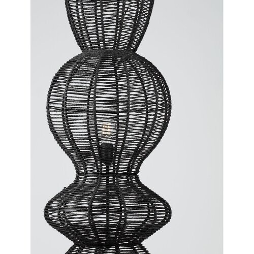 Nova Luce Mat crna stojeća svjetiljka od užeta (visina 136 cm) Breena &amp;ndash; Slike