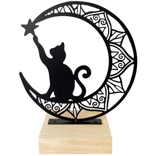 Signes Grimalt Kipci in figurice Figura Cat S/Moon L Črna Cene