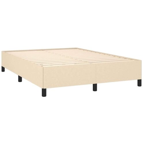 Krevet s oprugama i madracem krem 140x200 cm od tkanine Slike