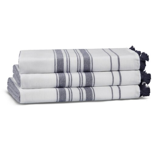 Lessentiel Maison peškir za ruke 50x90cm Belo-Tamnoplavi Slike