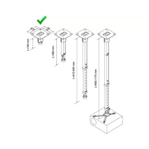 Vega CM 25-160 univerzalni plafonski nosač za projektor Slike