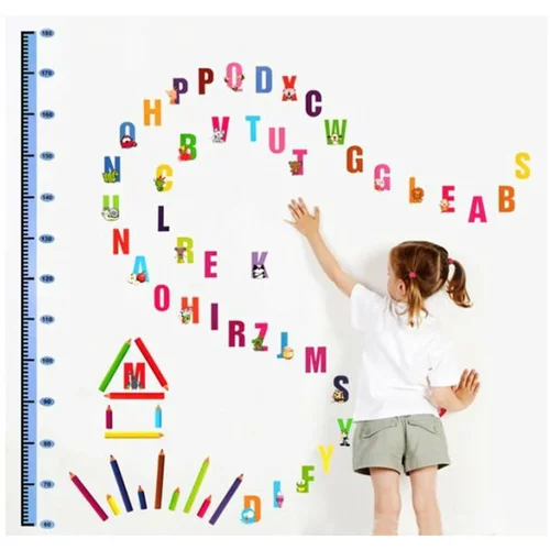 Ambiance Komplet stenskih nalepk Kids Alphabet