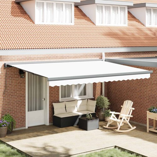 vidaXL Tenda Bijelo 4 × 3 m Platno i Aluminij Cene