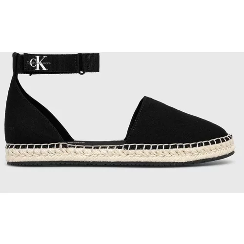 Calvin Klein Jeans Espadrile ANKLE ESPADRILLE črna barva, YW0YW01027