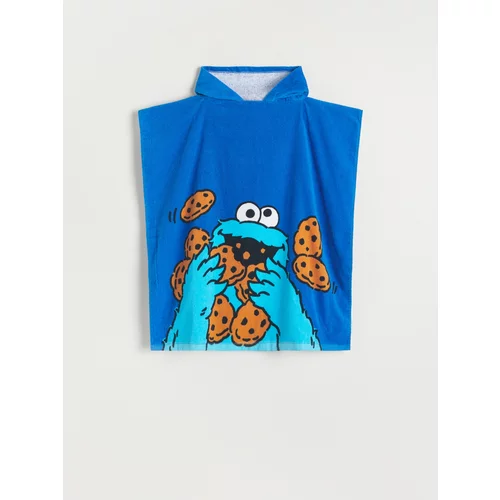 Reserved - Ručnik s kapuljačom Cookie Monster - plava