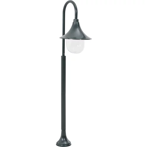 vidaXL Vrtna stupna svjetiljka od aluminija E27 120 cm tamnozelena