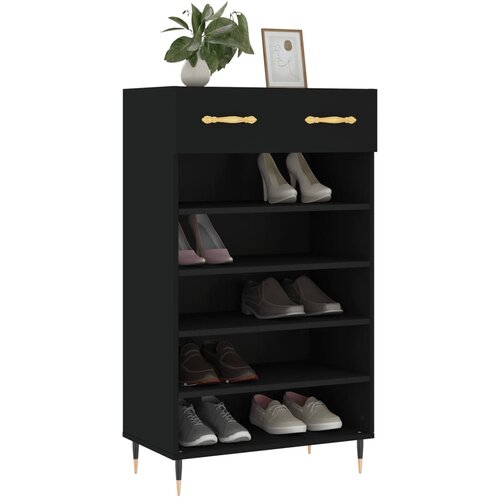  za cipele crni 60 x 35 x 105 cm od konstruiranog drva Slike