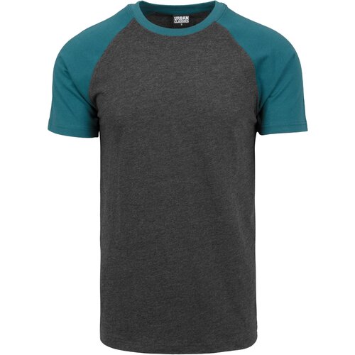 Urban Classics Raglan Contrast Tee charcoal/teal Slike