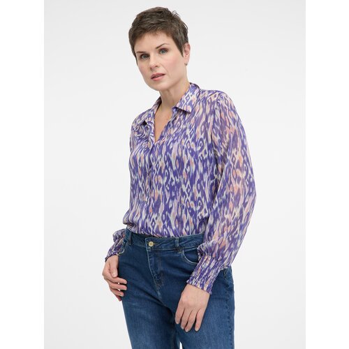 Orsay Purple women's blouse with collar - Women's Cene